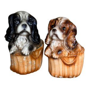 Made in Japan Mid-Century King Charles Spaniel Figures - A Pair