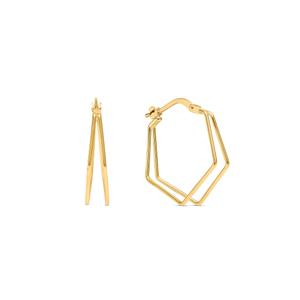 Gold Geometric Hoop Earrings