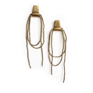 Bliss Beaded Dangle Earrings Gold