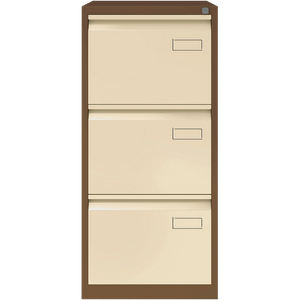 Bisley Filing Cabinet 3 Drawers Lockable 470 x 622 x 1,016 mm Coffee, Cream  