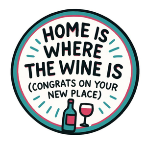Moonpig Funny Wine Bottle And Glass New Home Card