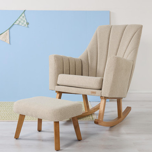 Tutti Bambini Danica Rocking Chair & Footstool - Stone