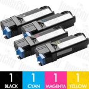 Dell 59210500-503 (2130CN/2135CN) High Yield 4 Pack Compatible Toner Cartridge Combo