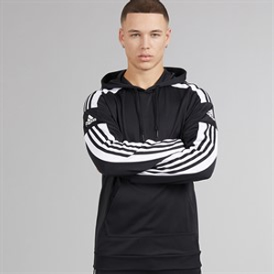 adidas Mens Squadra 21 Pullover Training Hoodie Black/White