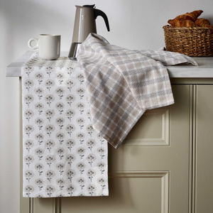 Tara & Ebba Tea Towels, Linen & Grey