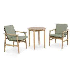 Kettler Meadow 2 Seat Garden Bistro Set - Acacia Wood - RainSafe Cushions