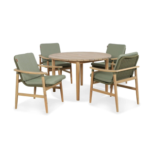 Kettler Meadow 4 Seat Garden Dining Set - Acacia Wood - RainSafe Cushions