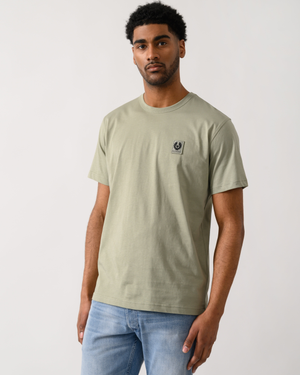 Belstaff Short Sleeved Mens Logo Patch T-Shirt - Lichen