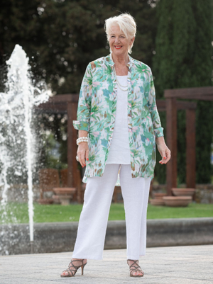 Josephine Printed Shirt - Emerald Multi