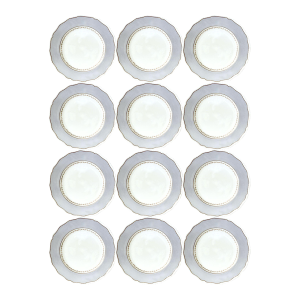 Royal Doulton Ventura Gray Dinner Plates, S/12