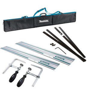Makita Guide Rail Kit with 2x 1.5m Rails, 1x Clamp Set, 1x Joining Bar and Bag