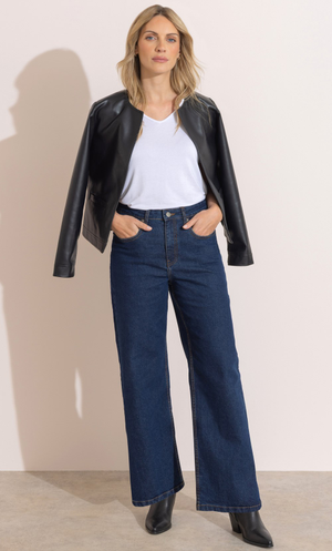 Wide Leg Jeans - Blue