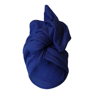 Twisturban Turban Cobalt Blue Linen