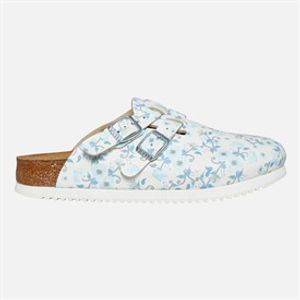 Birkenstock Womens Kay Clogs Blooming Roses Blue