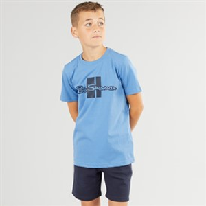 Ben Sherman Boys Graphic T-Shirt And Shorts Set Campanula