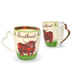 Tartan Highland Cow Mug Scotland