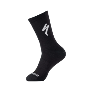 Soft Air Road Tall Sock Black White Medium