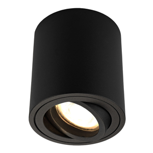 Dimmbare LED Aufbaustrahler - ø95mm - Rund - Schwarz - 3W - 2700K - Schwenkbar