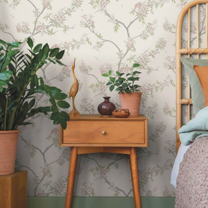 Holden Decor Cherry Blossom Cream/Pink Wallpaper - 14213