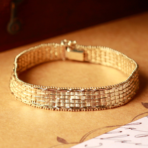 Pre-Owned Vintage 1987 9ct Yellow Gold Fancy Link Bracelet