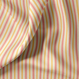 Tissu popeline de coton - Lydia jaune et rose