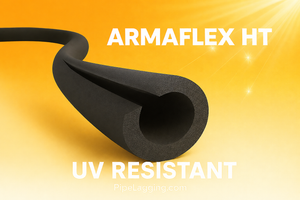 HT/ArmaFlex High‑Temperature Pre‑Slit Pipe Insulation Tube 2m