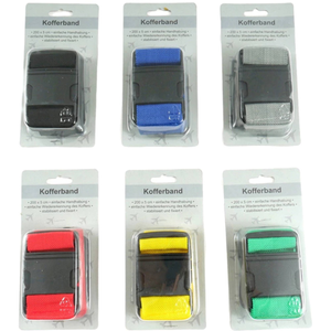 Adjustable Luggage Strap 200 x 5 cm | Suitcase Security Belt - Assorted Colours I Each 