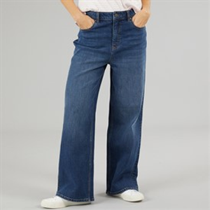 Crew Clothing Womens Wide Leg Jeans Indigo Wash