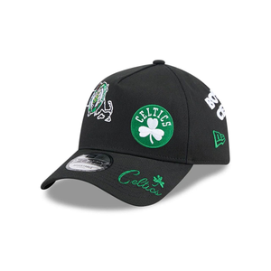 Boston Celtics NBA All Over Black 9FORTY A-Frame Adjustable Cap
