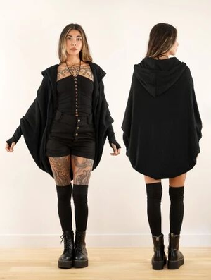 'Gilet à manches longues chauve-souris "Käeli", Noir'