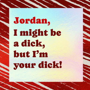 Rude I'm Yours Verse Typographic Valentine's Day Card
