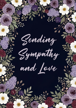 Floral Sending Sympathy And Love Card