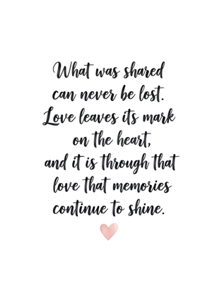 Minimal Handwritten Typographic Verse Sympathy Card