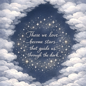 Moonpig Those We Love Become Stars Sympathy Card