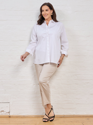 Diana 09 by ROBELL Stretch Trouser - Light Taupe