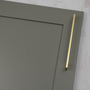 Brushed Brass Slim, Squared D-Bar Handles - 192mm Handle