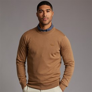 Lacoste Mens Crew Neck Sweatshirt Date Brown