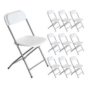 Pack 10 Sillas Plegables de Resina Garden 45x44.5x79cm 7house