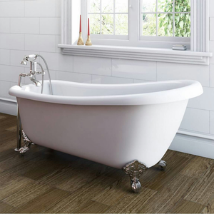 Orchard Winchester Traditional Slipper Bath 1545 x 705mm with Chrome Leg Set