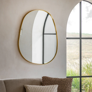 Sicily 90cm Pebble Mirror - Gold