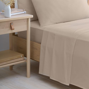 KING SIZE FLAT SHEET Luxury Percale Caramel 3G