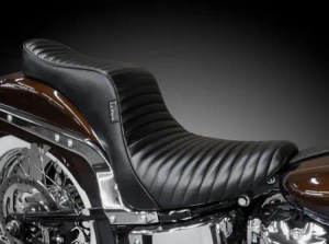 Le Pera Cherokee 2 Up Pleated Seat For Harley Davidson 2018-2025 Softail FXLR/FXLRS Low Rider & FLSB Sport Glide Models (LYR-020PT)