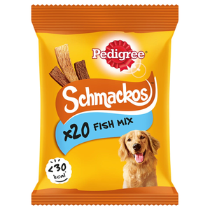 Pedigree Schmackos Dog Treats Fish Mix (20 Pack)