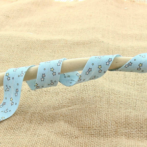Biais étoiles 20 mm - Bleu