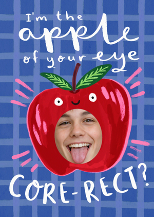 Apple Of Your Eye Photo Upload Card