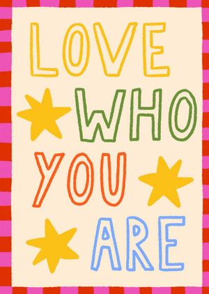 Bold Typographic Love Who You Are International Women's Day Card