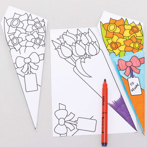 Colour-in Flower Bouquets 