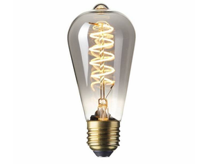 Calex Rustic LED Lampe Flexible - E27 - 136 Lm - Titan - Vintage Lampe