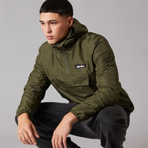 Ellesse Mens Callum Anorak Jacket Khaki