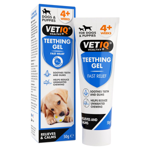 VetIQ Healthy+ Teething Gel Fast Relief for Dogs & Puppies 50g